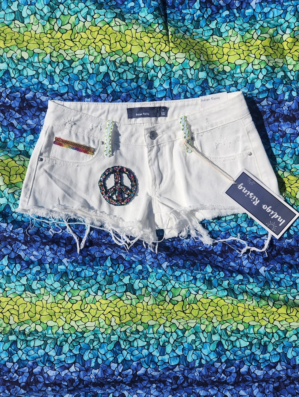 One Of A Kind "Hippie Baddie" Customized Daisy Duke Booty Shorts